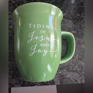 Christmas Jesus son (nos error) Green Ceramic Mug holiday joy Christ birth